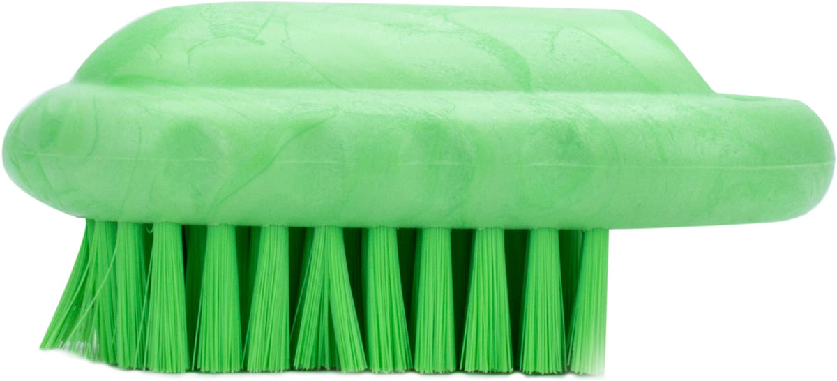 SPARTA Heavy-Duty Nail Scrub Brush, Stiff Bristles, Plastic, 5-Inch, Lime for Mechanics & Gardeners