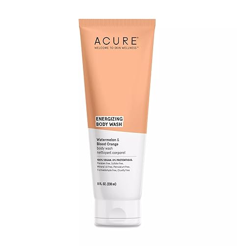 Acure Energizing Body Wash - 100% Vegan, Watermelon Seed Oil & Argan Oil - 8 Oz