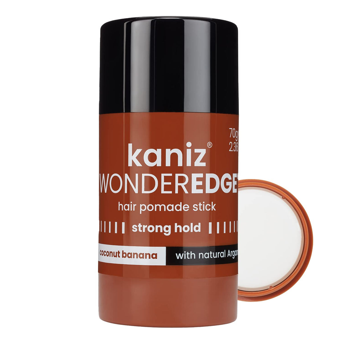 Kaniz Wonder Edge Pomade Stick - Coconut Banana, 70G (2.47 Oz), White Hair Styling Product