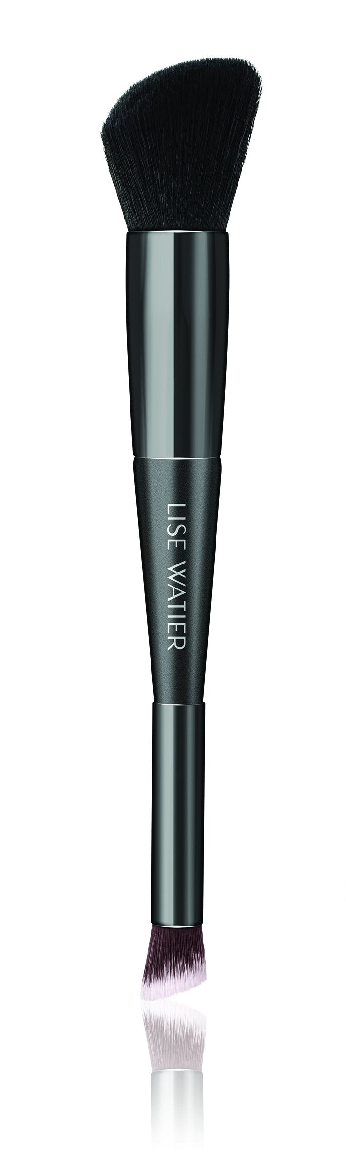 Lise Watier Double Contour & Blend Brush - Black, Synthetic, 1 Count