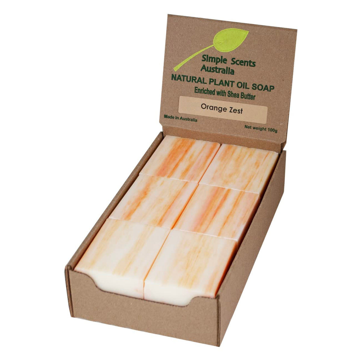 Simple Scents Australia Orange Zest Natural Soap - 12 Bars, 3.5 Oz Each, Refreshing Cleanse