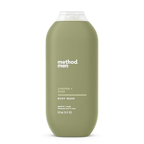 Method Men Juniper + Sage Body Wash, Paraben & Phthalate Free, 18 Fl Oz, Green