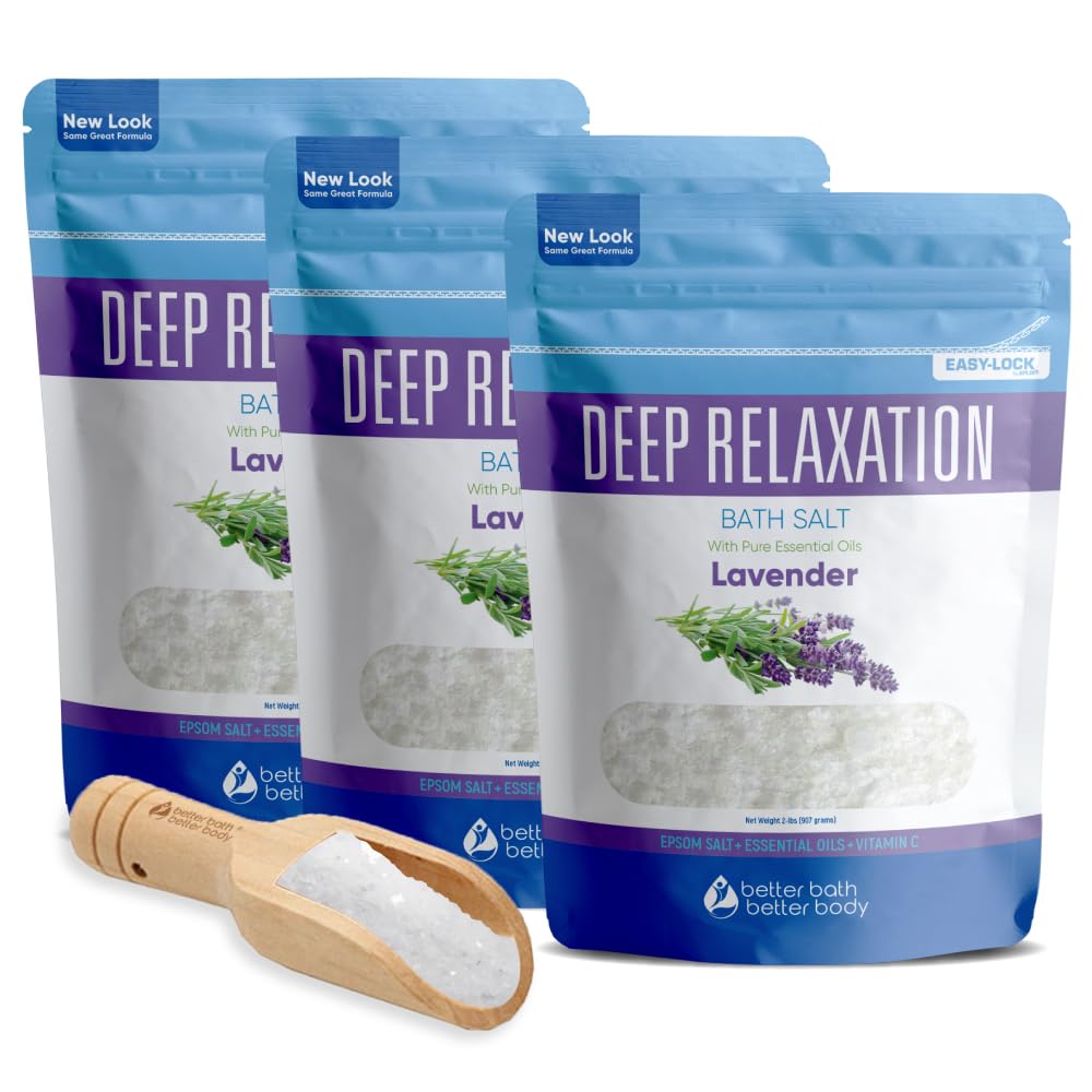 Better Bath Better Body Deep Relaxation Bath Salt 3 Pack With Lavender Oil, 6 Lbs Total