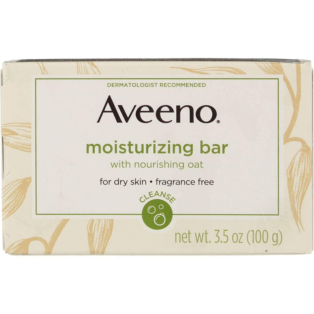 Aveeno Gentle Moisturizing Bar Cleanser, Fragrance-Free, 3.5 Oz For Dry Skin