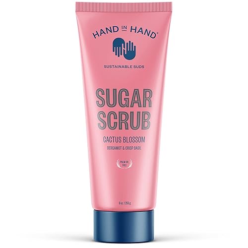 Hand In Hand Sugar Scrub - Gentle Exfoliation, Bergamot & Crisp Basil, 9 Ounce