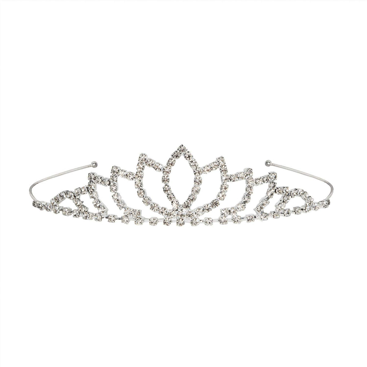 Beistle Royal Rhinestone Tiara - Elegant Silver Metal Headpiece For Parties And Events