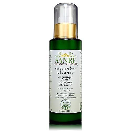 Sanre Organic Skinfood Cucumber Cleanse - Usda Organic Facial Cleanser For Dry To Combination Skin 4Oz