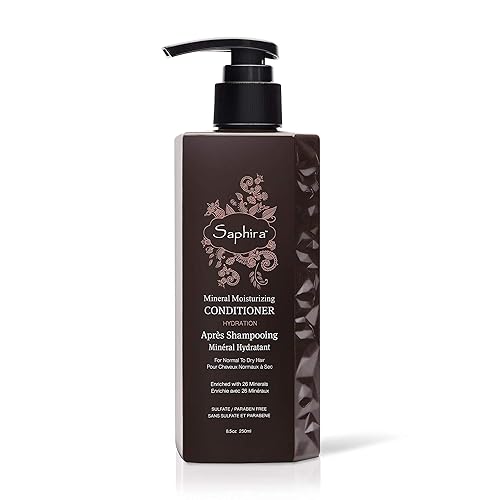 Saphira Moisturizing Conditioner For Dry, Damaged Hair - 8.5 Oz, Sulfate & Paraben Free