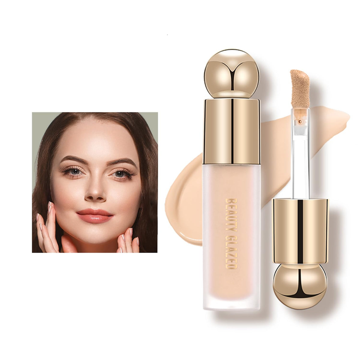 Beauty Searcher Liquid Contour Makeup Concealer - Full Coverage, Waterproof, Matte Finish, #103