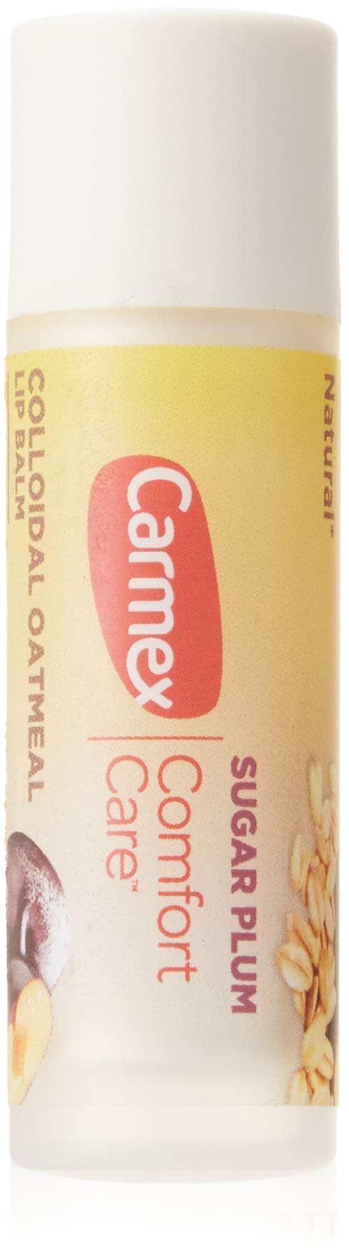 Carmex Comfort Care Colloidal Oatmeal Lip Balm, Sugar Plum, 1 Count, Purple