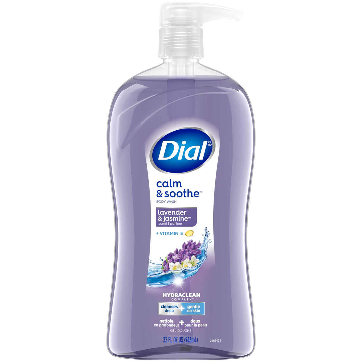 Dial Body Wash, Lavender & Jasmine Scent, 32 Fl Oz - Calm & Soothe Skin Care