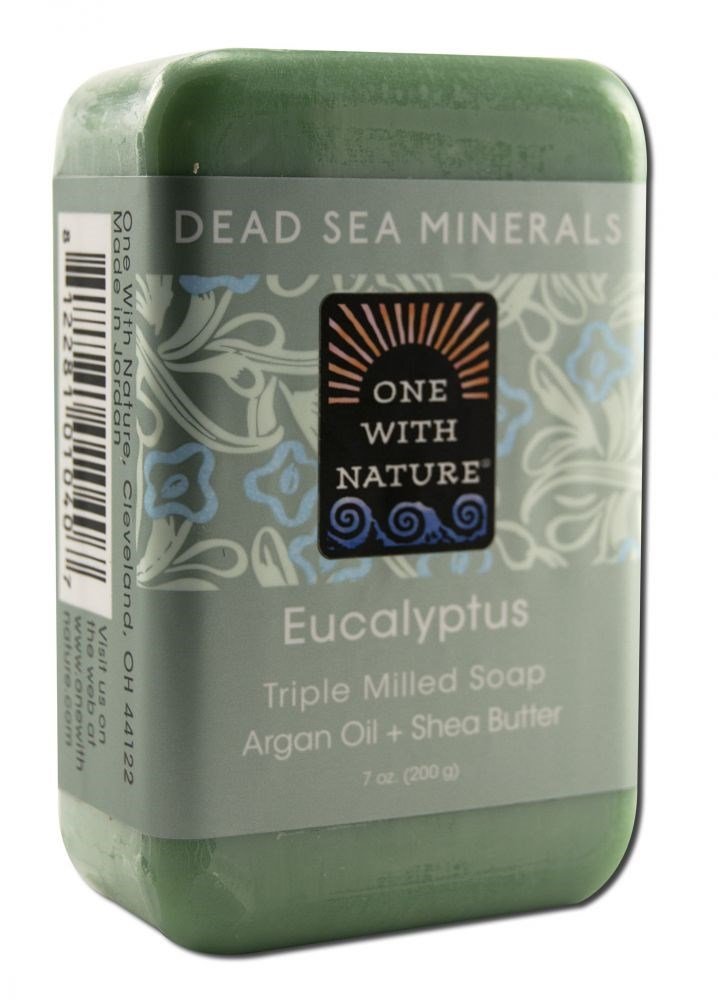 One With Nature Eucalyptus Dead Sea Minerals Bar Soap, 7 Oz - Natural Moisturizing Cleanser