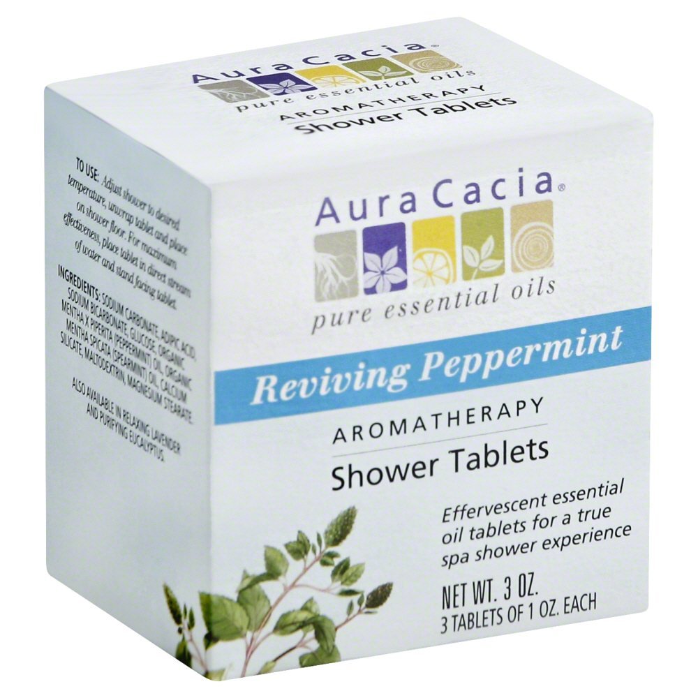 Aura Cacia Shower Tablet - Aromatherapy Reviving, 1 Count (Pack Of 8)