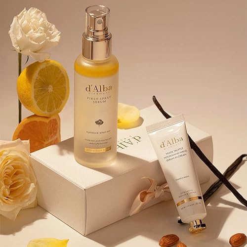 D'Alba Piedmont Korean Skin Care Gift Set - White Truffle First Spray Serum & Hand Cream