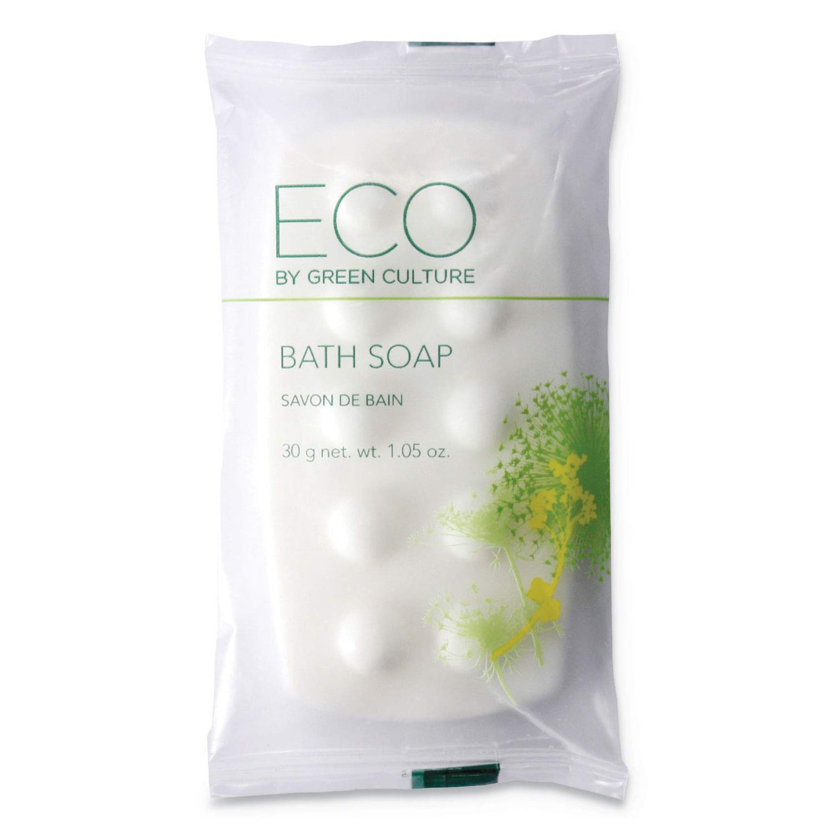 Eco By Green Culture Bath Massage Bar, Clean Scent, 1.06 Oz - 300/Carton