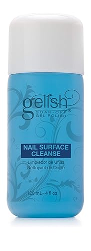 Gelish Nail Surface Cleanse - Gel Top Coat Cleaner, Removes Tacky Residue, 4 Fl Oz