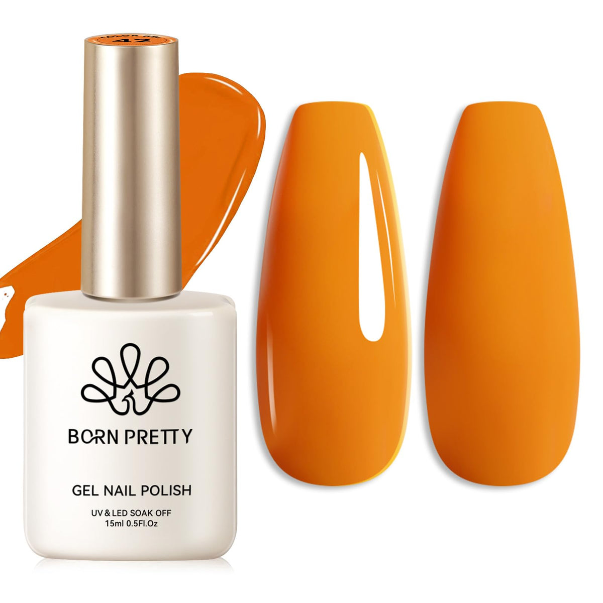 Born Pretty Pumpkin Orange Gel Nail Polish - 15Ml Fall Winter Soak Off Nail Art Diy Manicure