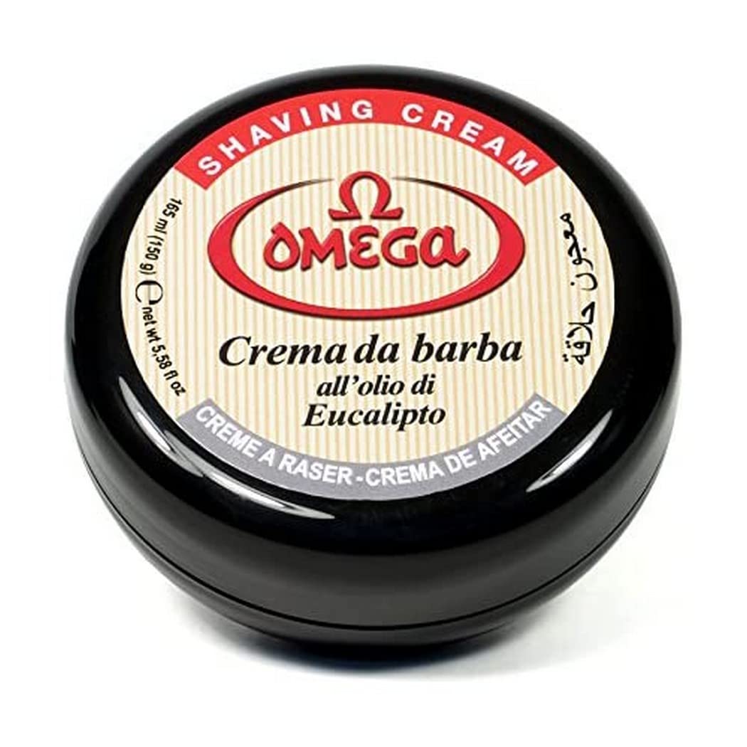 Omega Shaving Cream In Bowl, 5.58 Fl Oz - Premium Men'S Grooming Essential