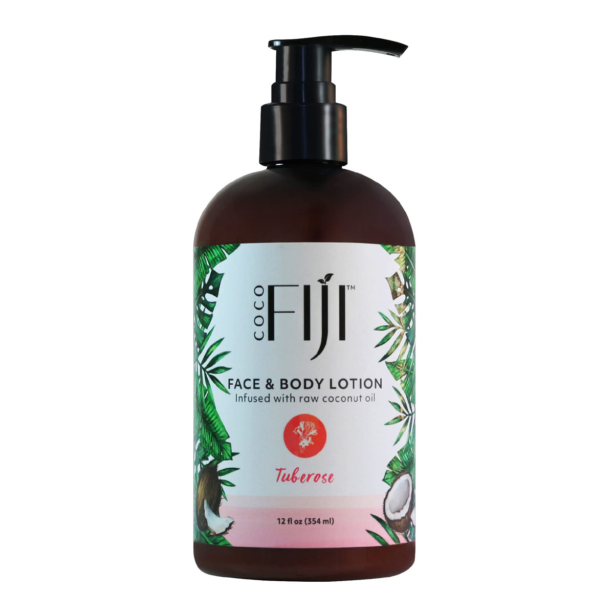 Organic Fiji Coco Fiji Face & Body Lotion With Coconut Oil - 12 Fl Oz Moisturizer For Dry Skin