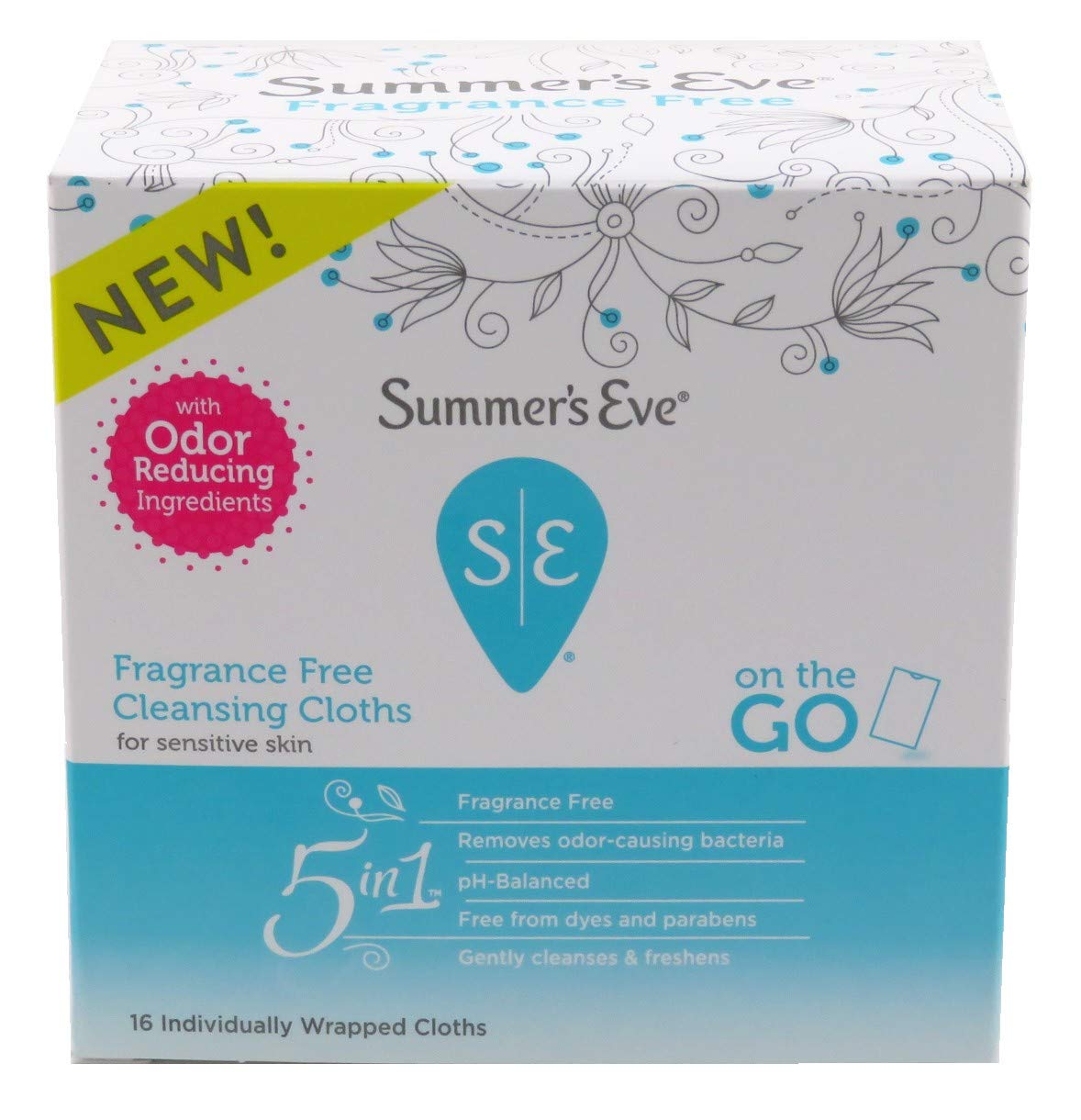 Summer'S Eve Cleansing Cloths, Fragrance-Free, 16 Count (3 Pack) - Gentle & Refreshing Care