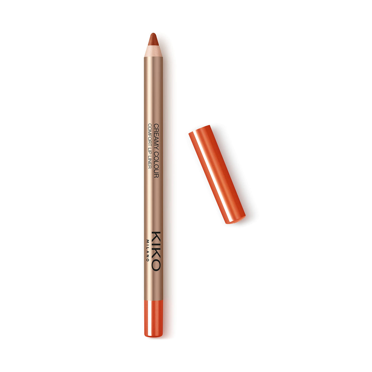 KIKO MILANO Creamy Colour Comfort Lip Liner 19 - Long-lasting Orange Lip Pencil, 1 Count