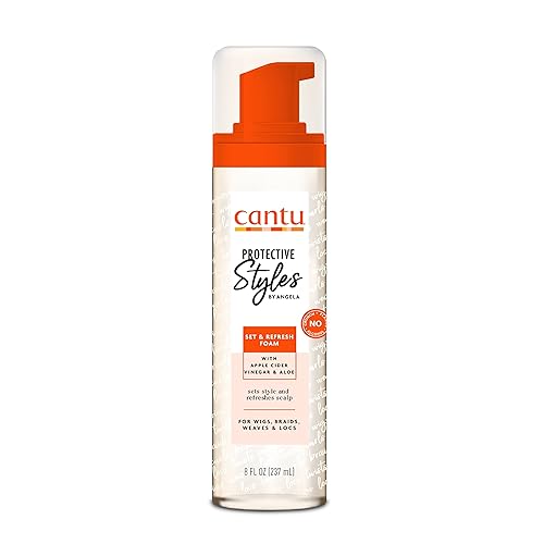 Cantu Set & Refresh Foam With Apple Cider Vinegar & Aloe, 8 Fl Oz - Protective Styles