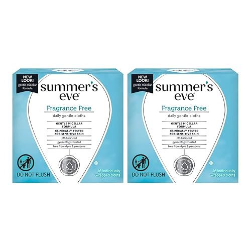 Summer'S Eve Cleansing Cloths, Fragrance-Free, 16 Count (2 Pack) - Gentle & Refreshing