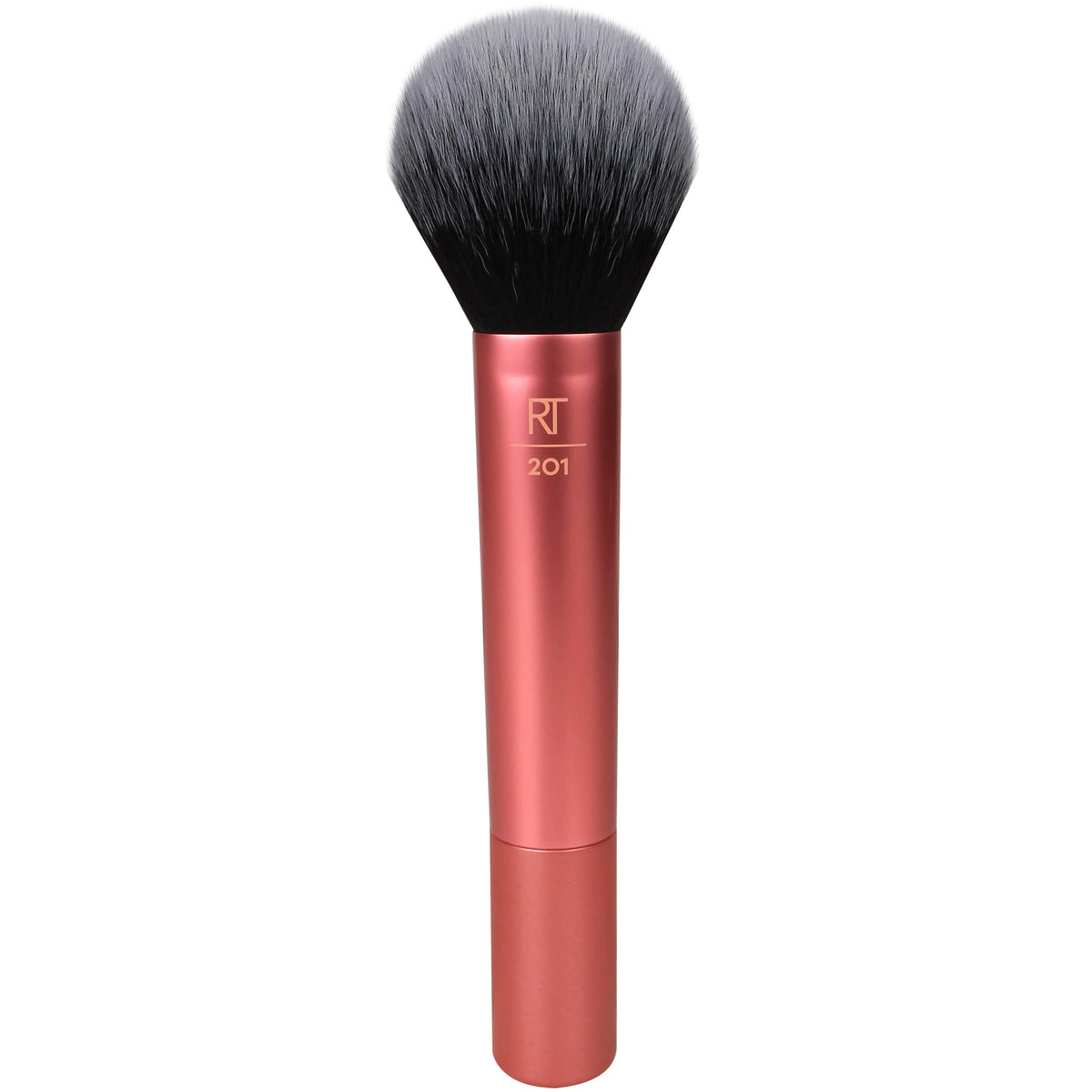 Real Techniques Powder Brush - Ultra Plush Synthetic, Aluminum Ferrules, Cruelty-Free, Orange