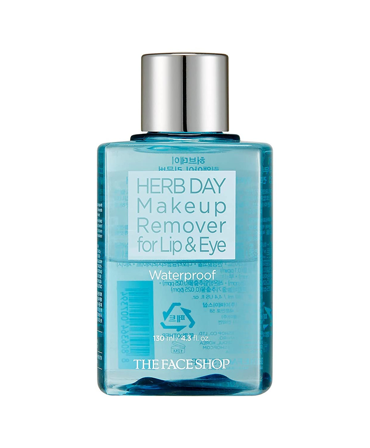 The Face Shop Herb Day Lip & Eye Makeup Remover - Gentle Cleansing Oil, 4.4 Fl Oz