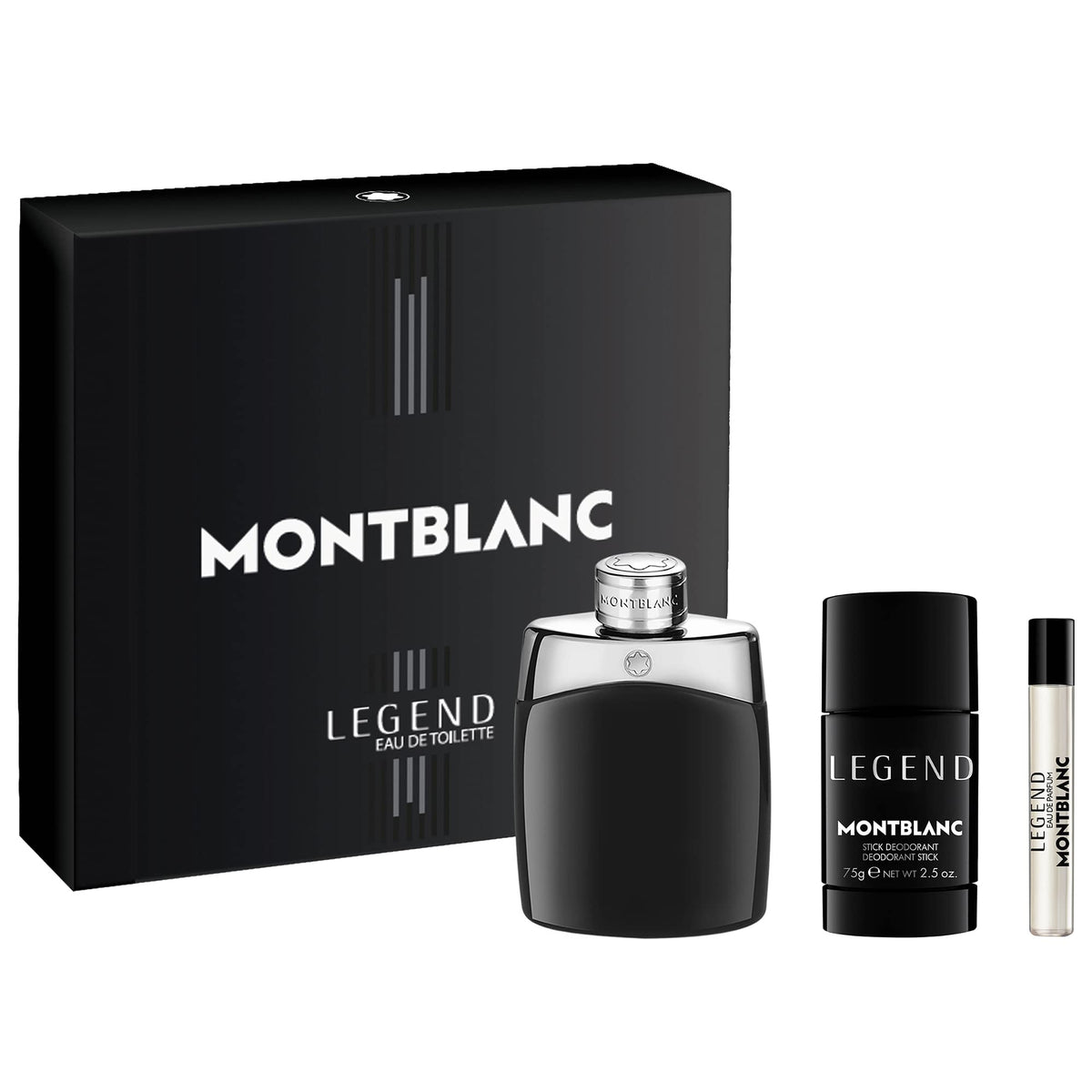 Montblanc Legend Eau De Toilette Set - 3.3 Oz Spray & 2.5 Oz Deodorant - Long