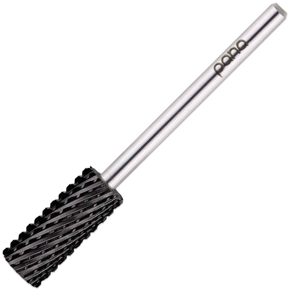 Pana Flat Top Small Barrel Nail Drill Bit - Dlc Black, Extra Coarse Grit For Acrylic & Gel