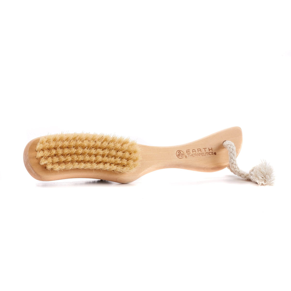 Earth Therapeutics Pumice Brush With Contour Handle - Natural Brown Exfoliating Tool