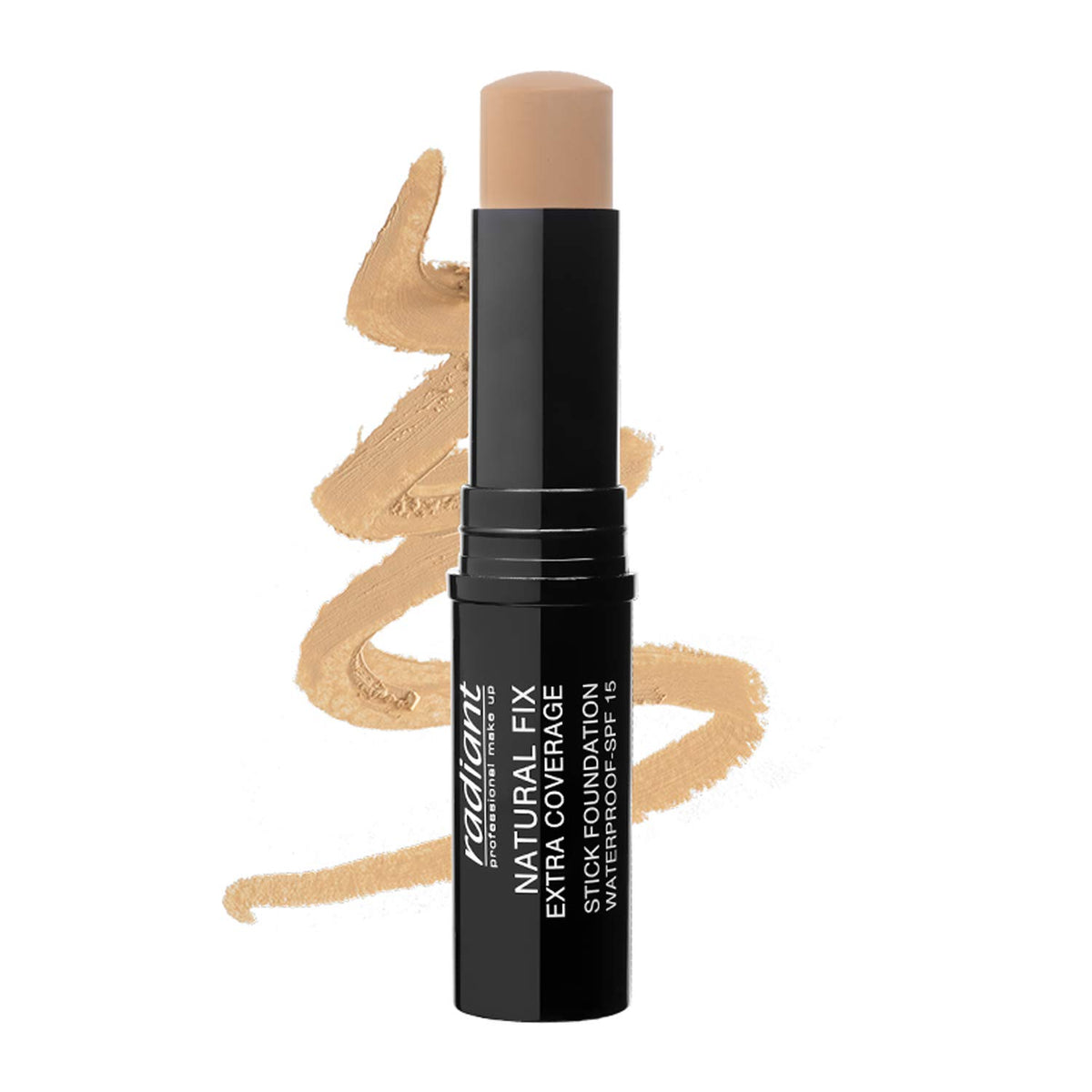 Radiant Professional Natural Fix Stick Foundation - Full Coverage, Waterproof, Spf 15, 0.3Oz, Latte