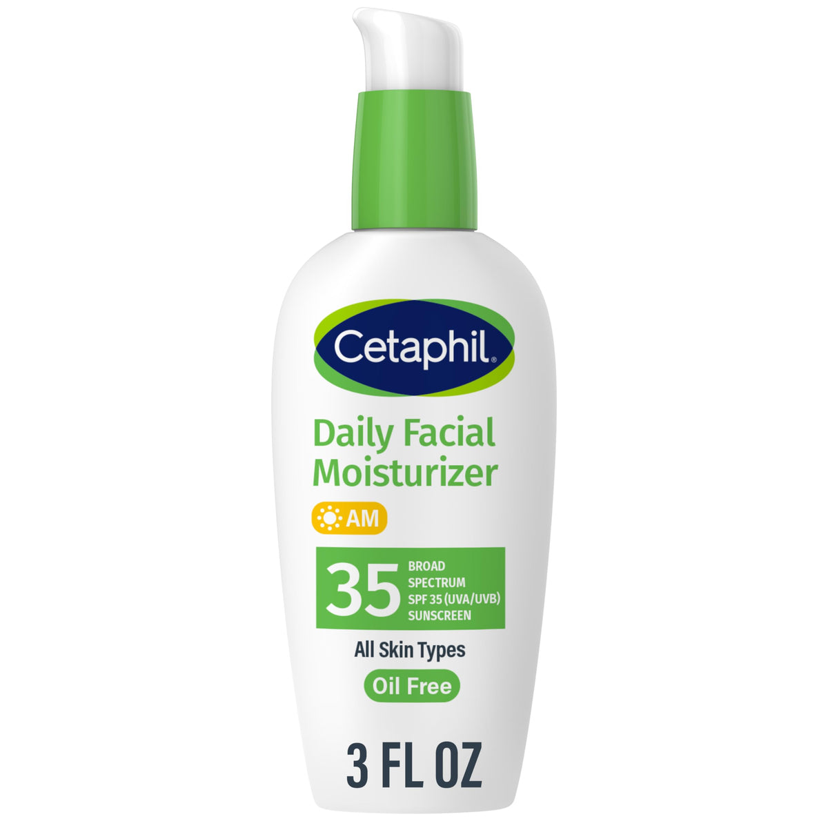 Cetaphil Daily Oil Free Face Moisturizer Spf 35 For Sensitive Skin, 3 Fl Oz, Fragrance Free