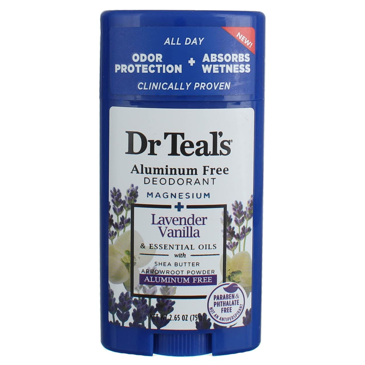 Dr. Teal'S Vanilla Lavender Deodorant Gift Set - 2 Pack, Moisture-Absorbing, 2.65