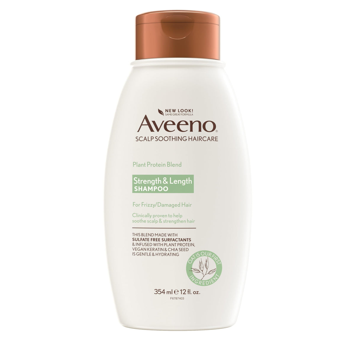 Aveeno Plant Protein Blend Shampoo, 12 Fl Oz - Strengthens For Healthy-Looking Hair