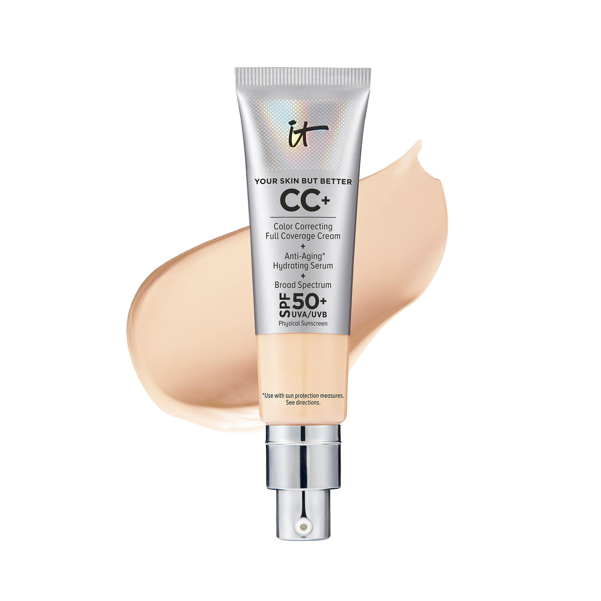 It Cosmetics Cc+ Cream, Light 07W - Full-Coverage Foundation & Spf 50+ - 1.08 Fl Oz