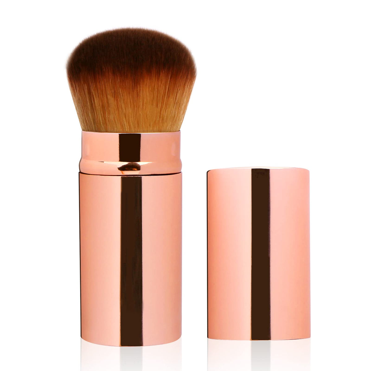 Unimeix Retractable Kabuki Foundation Brush - Liquid Makeup Applicator For Kids, Gold