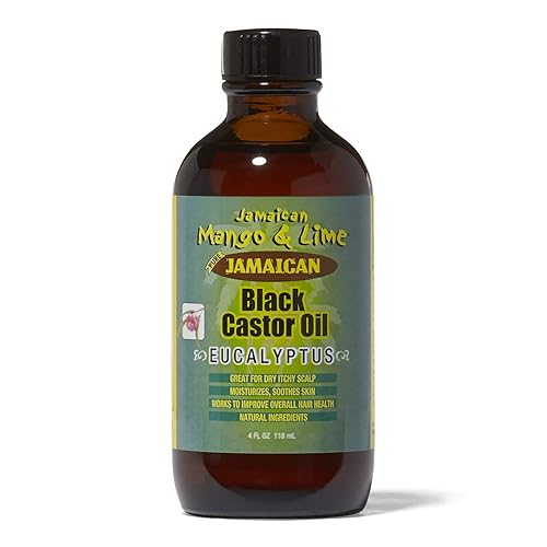 Jamaican Mango Lime Eucalyptus Black Castor Oil - 4 Fl Oz Hydrating Hair & Skin Care