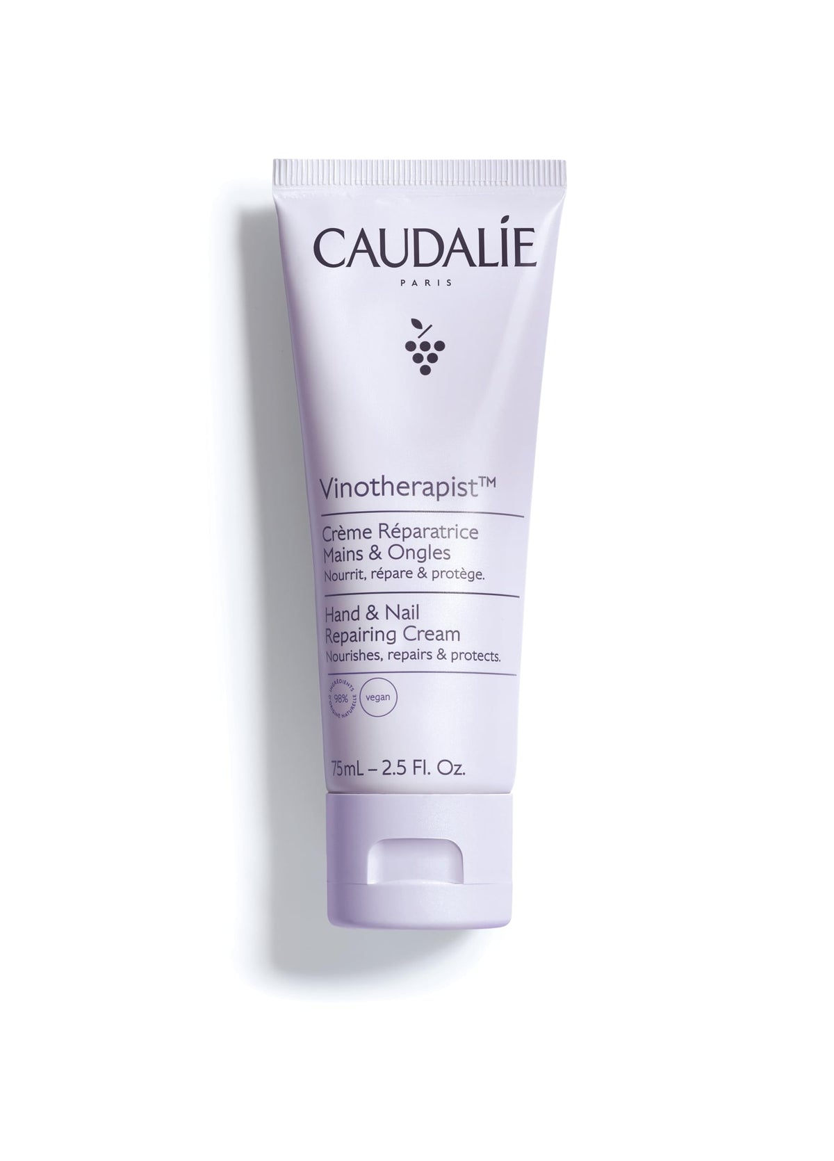 Caudalie Vinotherapist Hand And Nail Cream, Vegan, 75 Ml - With Shea Butter & Grapeseed Oil