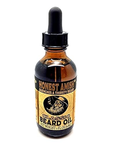 Honest Amish Classic Beard Oil - 2 Fl Oz, Natural Grooming For Healthy Beards