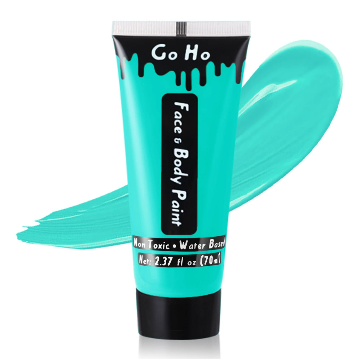 Go Ho Teal Washable Face & Body Paint - Water-Based Cream For Sfx, Cosplay, Halloween Makeup