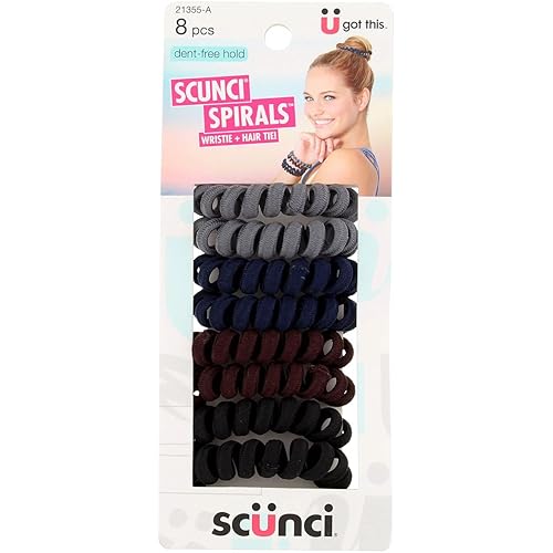 Scunci Fabric Covered Spiral Twister - Durable Hair Accessories For Effortless Styling