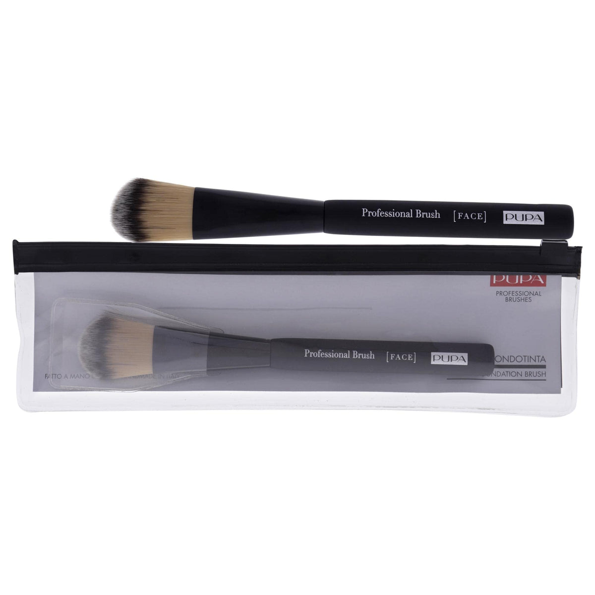 PUPA Milano Foundation Brush  Made With Flexible Synthetic Fibers  Ideal For Applying Liquid  Cream  And Powder Products  Fea