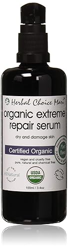 Herbal Choice Mari Organic Extreme Repair Serum For Dry & Damaged Skin, 3.4 Fl Oz