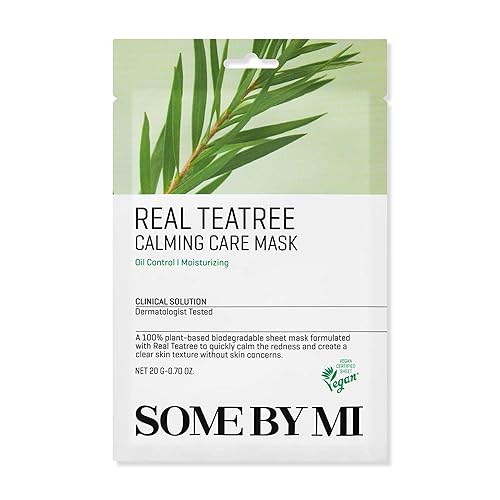 Some By Mi Real Teatree Calming Care Mask - 10 Vegan Korean Sheet Masks For Sensitive Skin