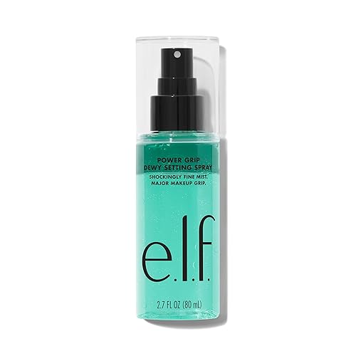 E.L.F. Power Grip Dewy Setting Spray, Hydrating Mist With Hyaluronic Acid, Vegan, 2.7 Fl Oz