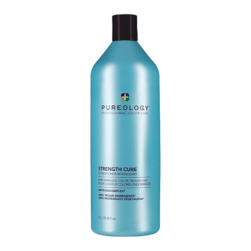 Pureology Strength Cure Conditioner 33.8 Fl Oz - Sulfate Free, Vegan, For Damaged Hair