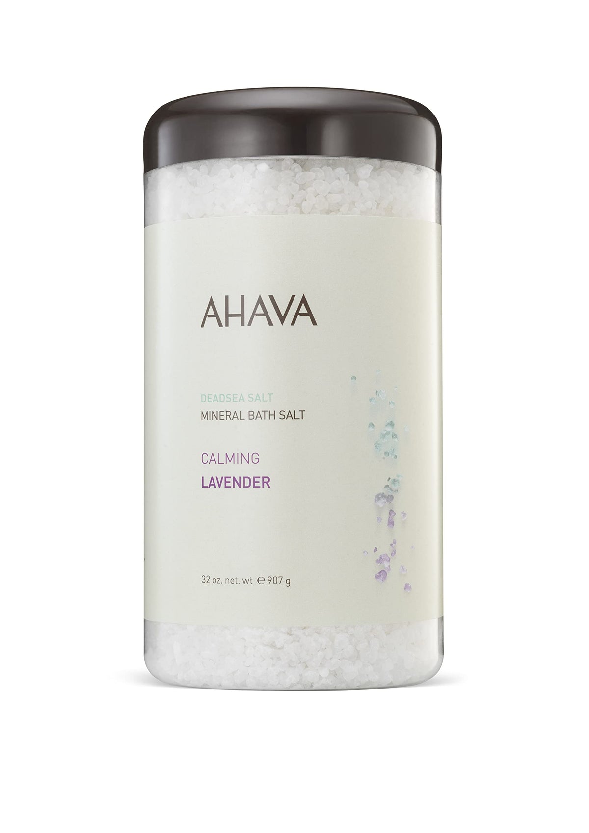 Ahava Dead Sea Mineral Bath Salt, Calming Lavender, 32 Oz - Soothes Muscles & Elevates Moisture