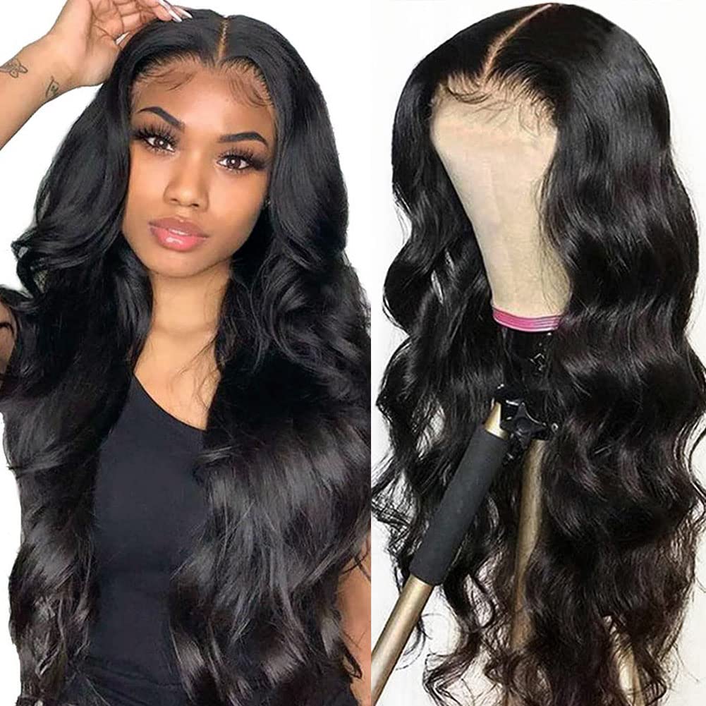 Hedy 26&quot; Lace Front Wig Body Wave Human Hair, Pre Plucked, Glueless, 220% Density For Black Women